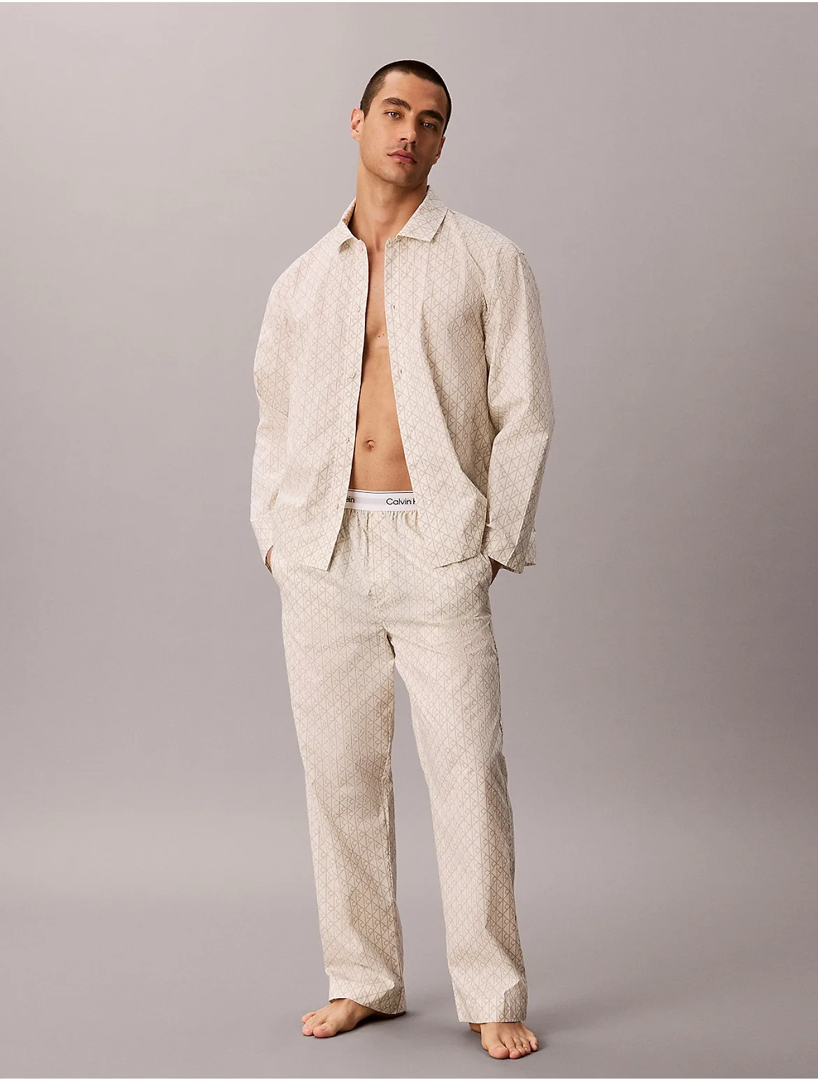 Cotton Poplin Sleep Pants by Calvin Klein