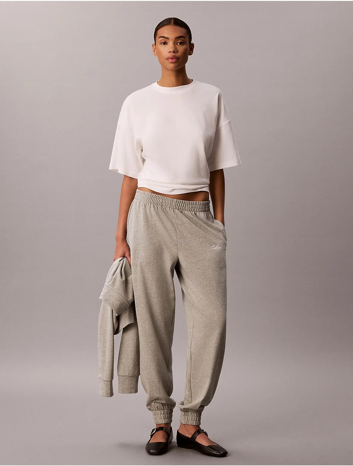 Logo Cotton Jersey Sleep Sweatpants by Calvin Klein