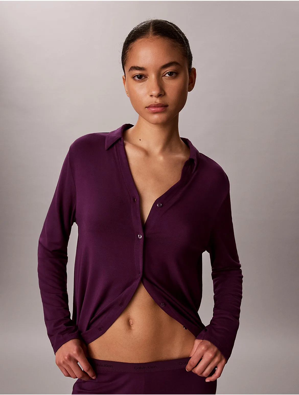 Ultra Soft Modal Shirt and Pants Set by Calvin Klein