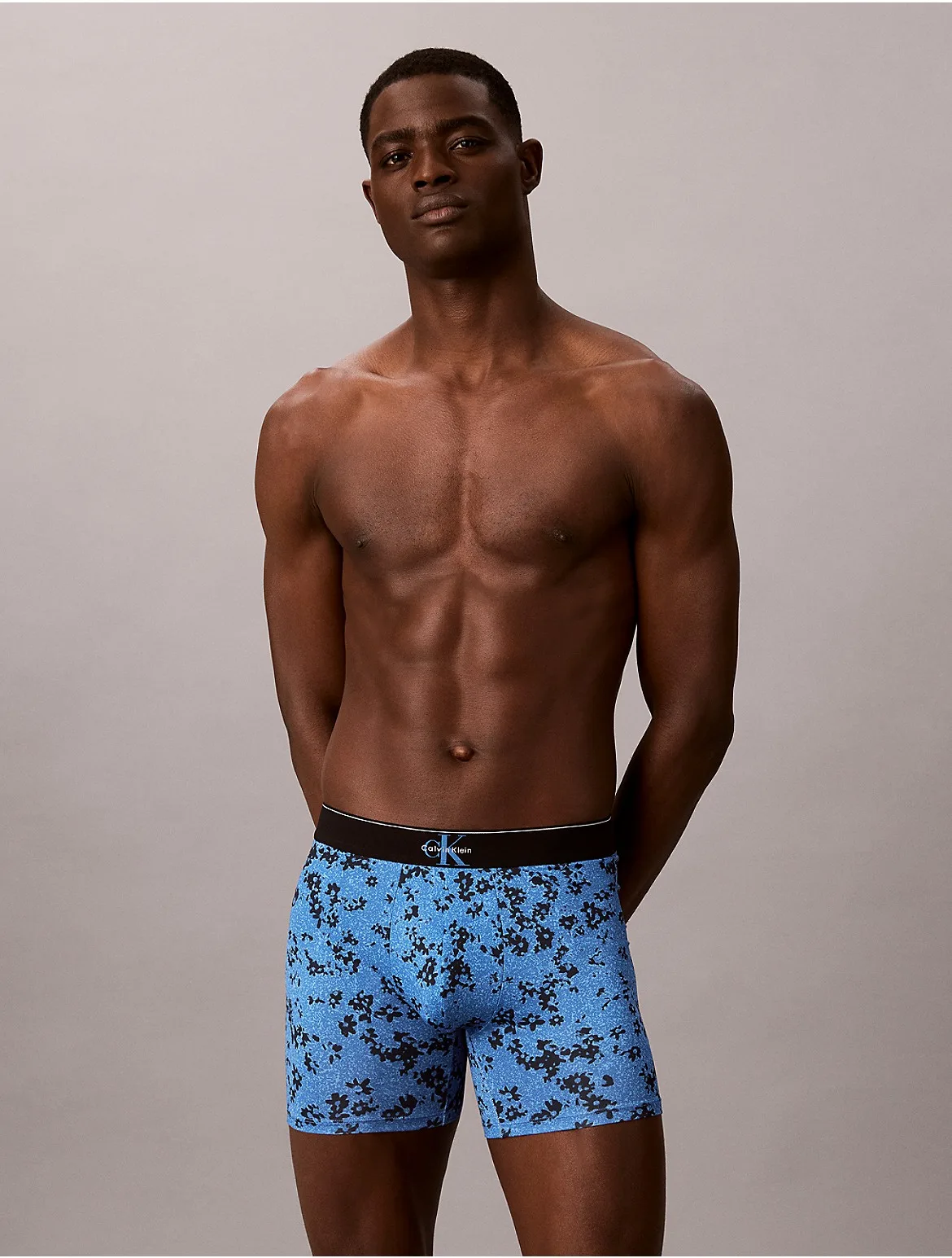 Graphic Monogram Microfiber Stretch Boxer Brief by Calvin Klein