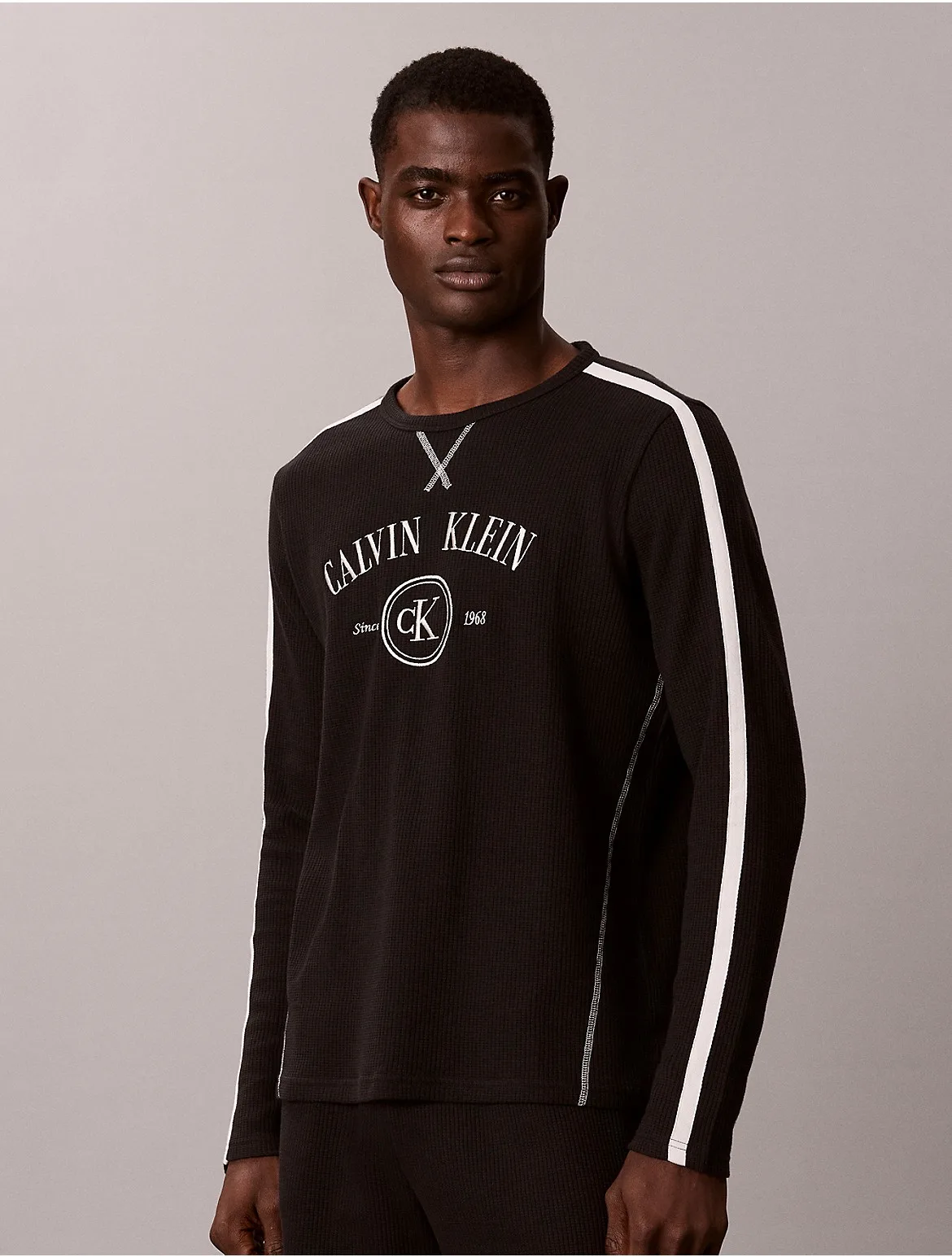 Brushed Waffle Long Sleeve Sleep Tee