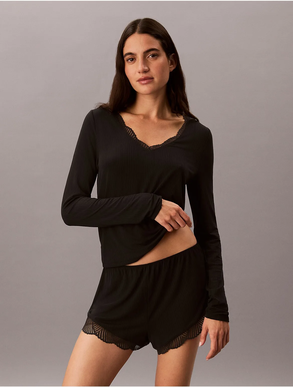 Ultra Soft Modal Lace Sleep Top by Calvin Klein