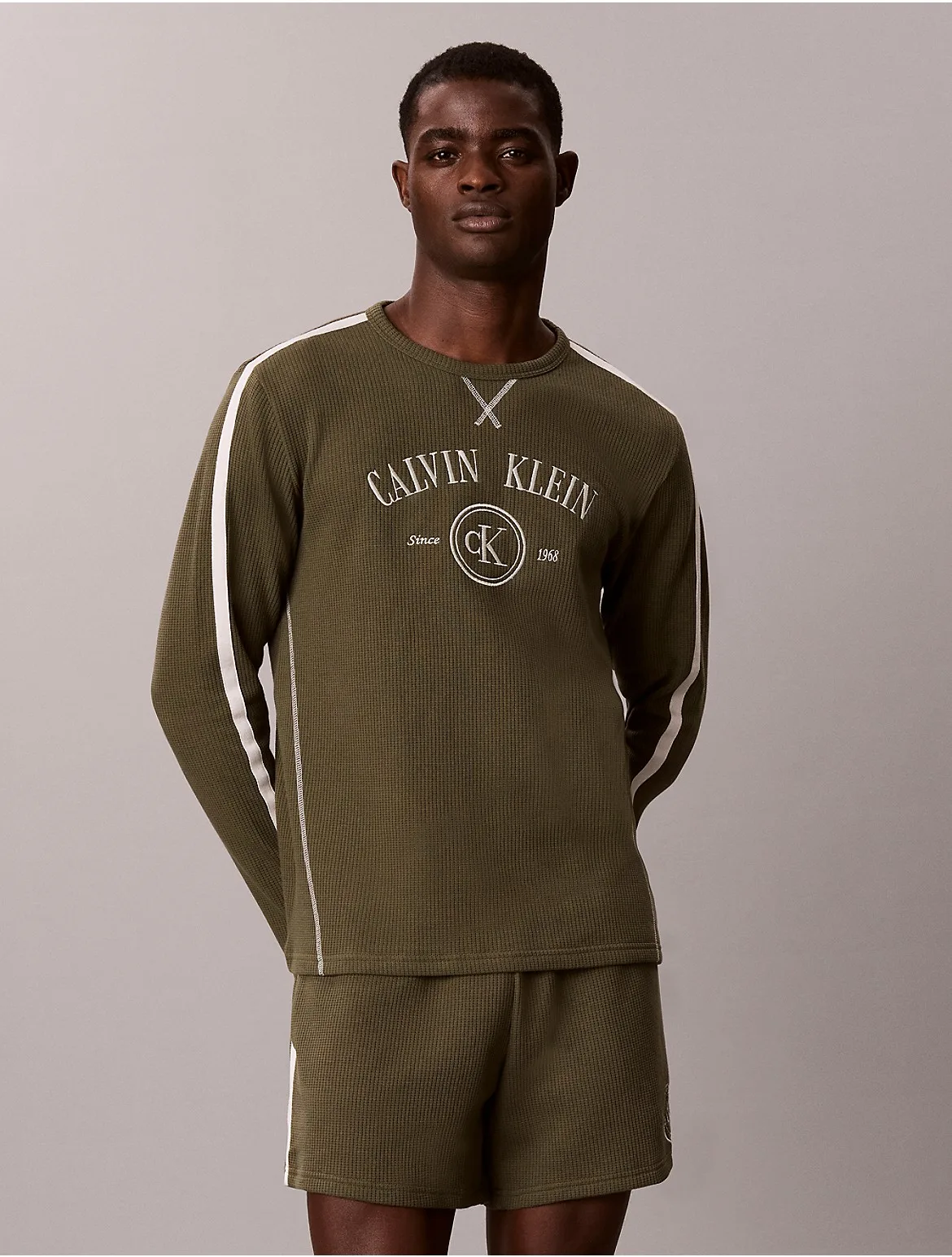 Brushed Waffle Long Sleeve Sleep Tee