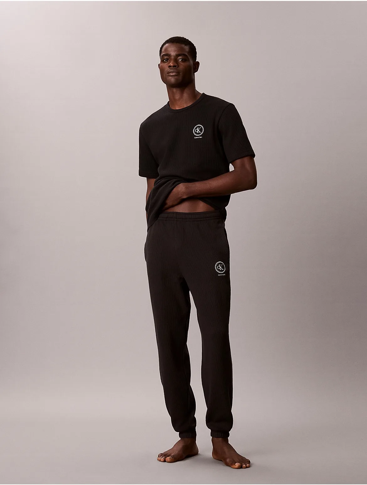 Brushed Waffle Sleep Joggers by Calvin Klein