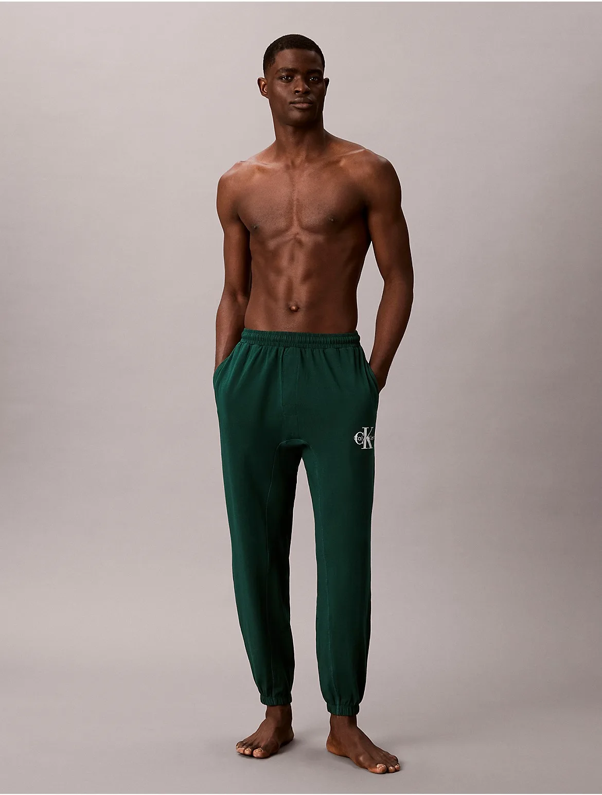 Icon Cotton Stretch Monologo Sleep Joggers by Calvin Klein