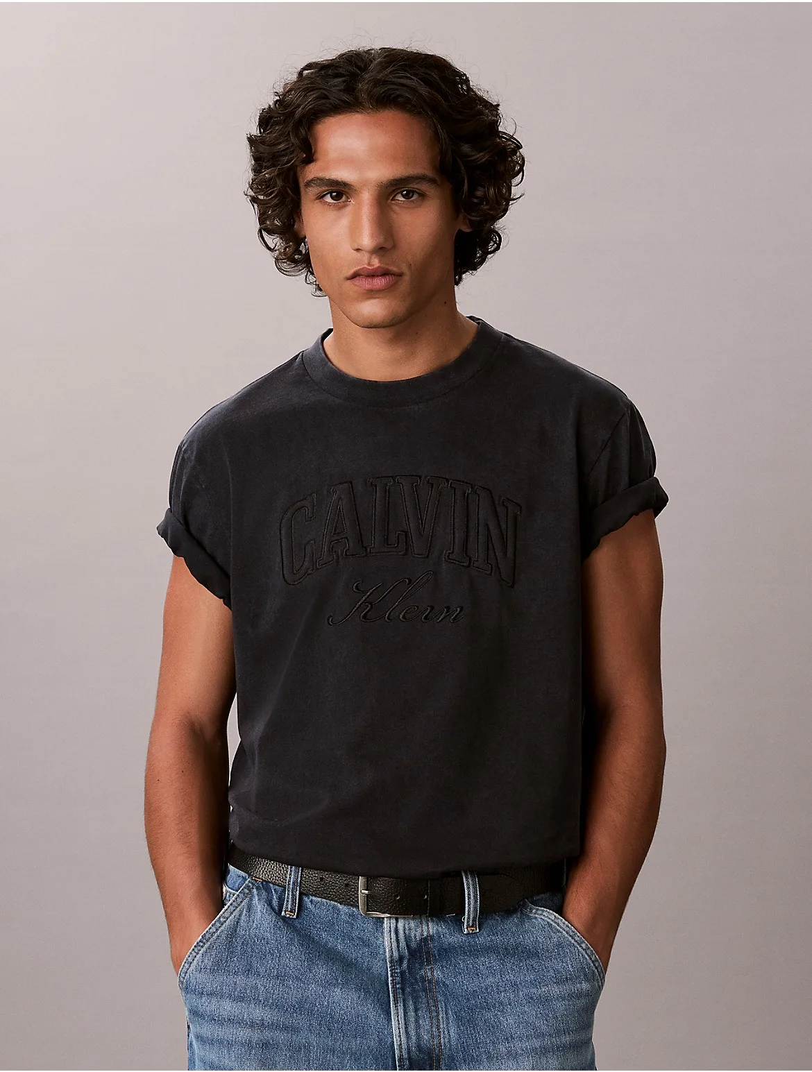 Arch Logo Applique Tee by Calvin Klein Jeans