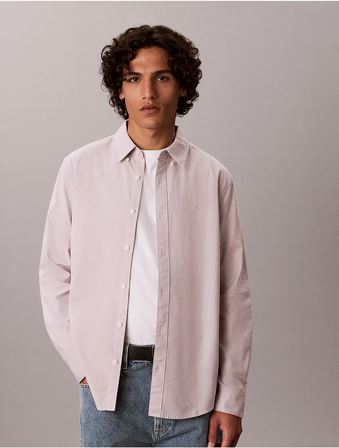 Solid Classic Oxford Button-Down Shirt by Calvin Klein Jeans