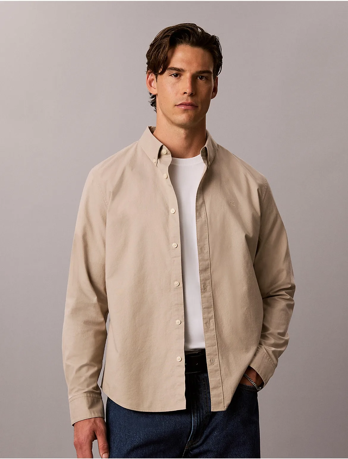 Solid Classic Oxford Button-Down Shirt