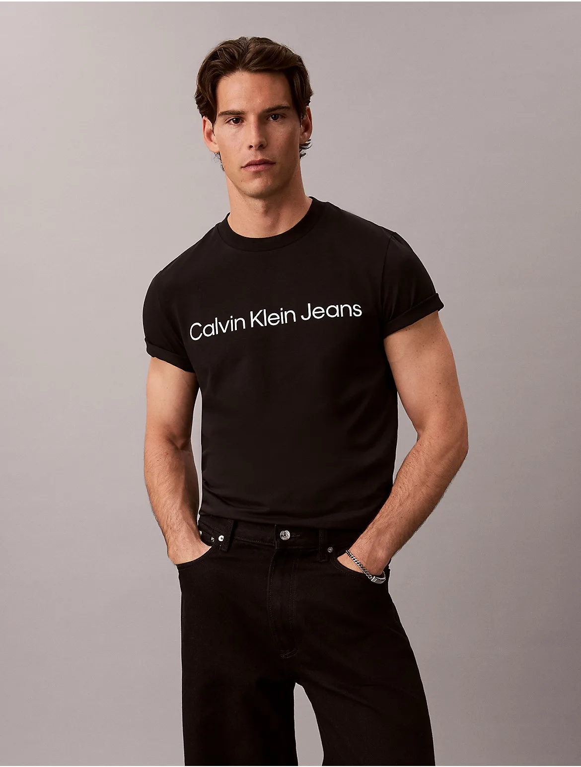 Slim Stretch Calvin Klein Logo Tee by Calvin Klein Jeans