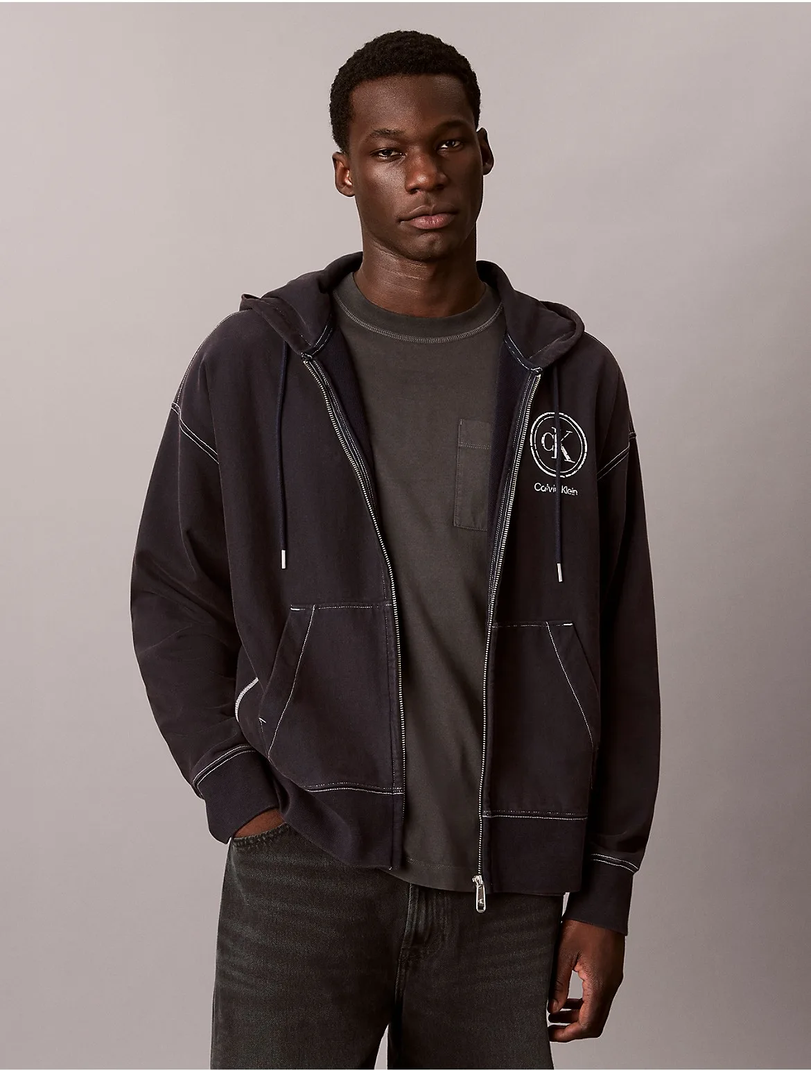 Premium French Terry Hoodie by Calvin Klein Jeans