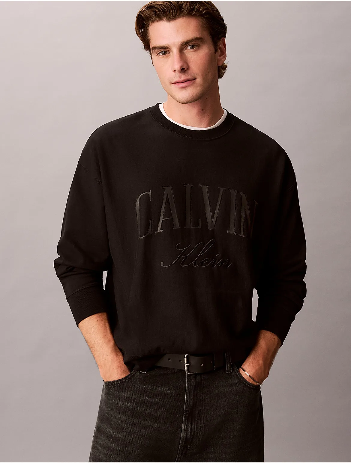 Premium Terry Arch Logo Sweatshirt by Calvin Klein Jeans