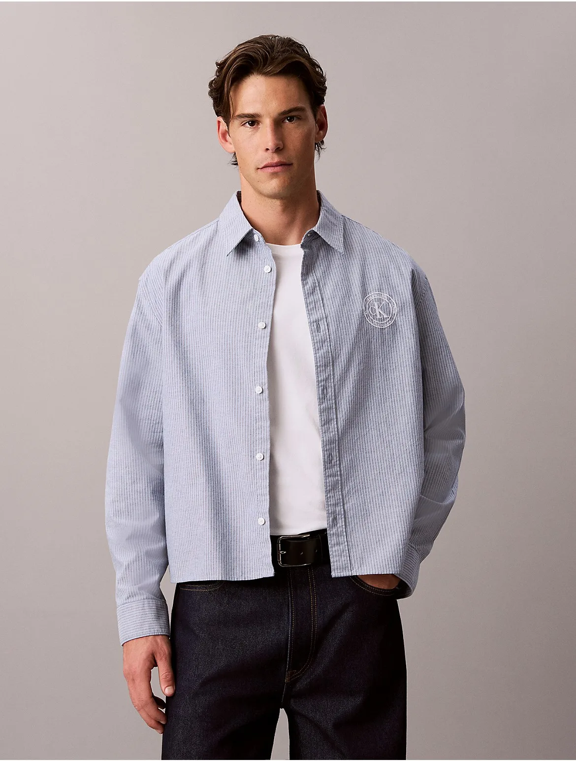 Yarn-Dyed Stripe Oxford Relaxed Shirt