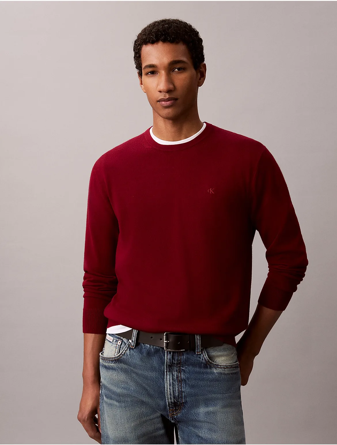 Merino Wool Classic Sweater by Calvin Klein
