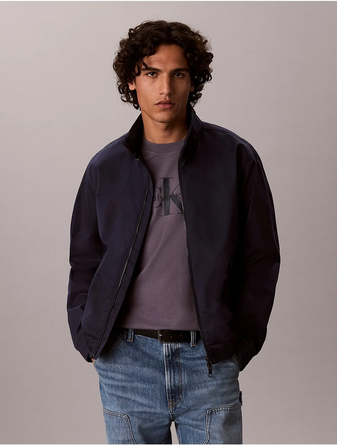 Cotton Nylon Jacket by Calvin Klein