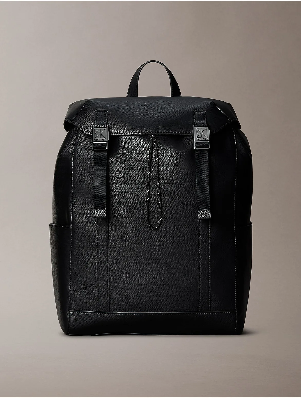 Emblem Logo Flap Backpack by Calvin Klein