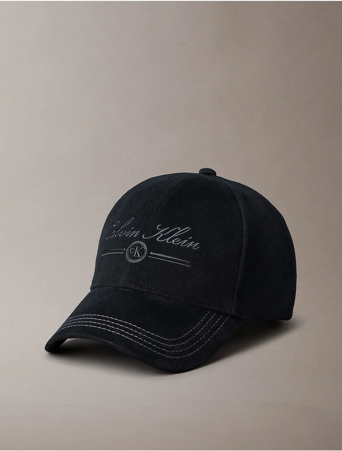 Embroidered Graphic Logo Cap by Calvin Klein