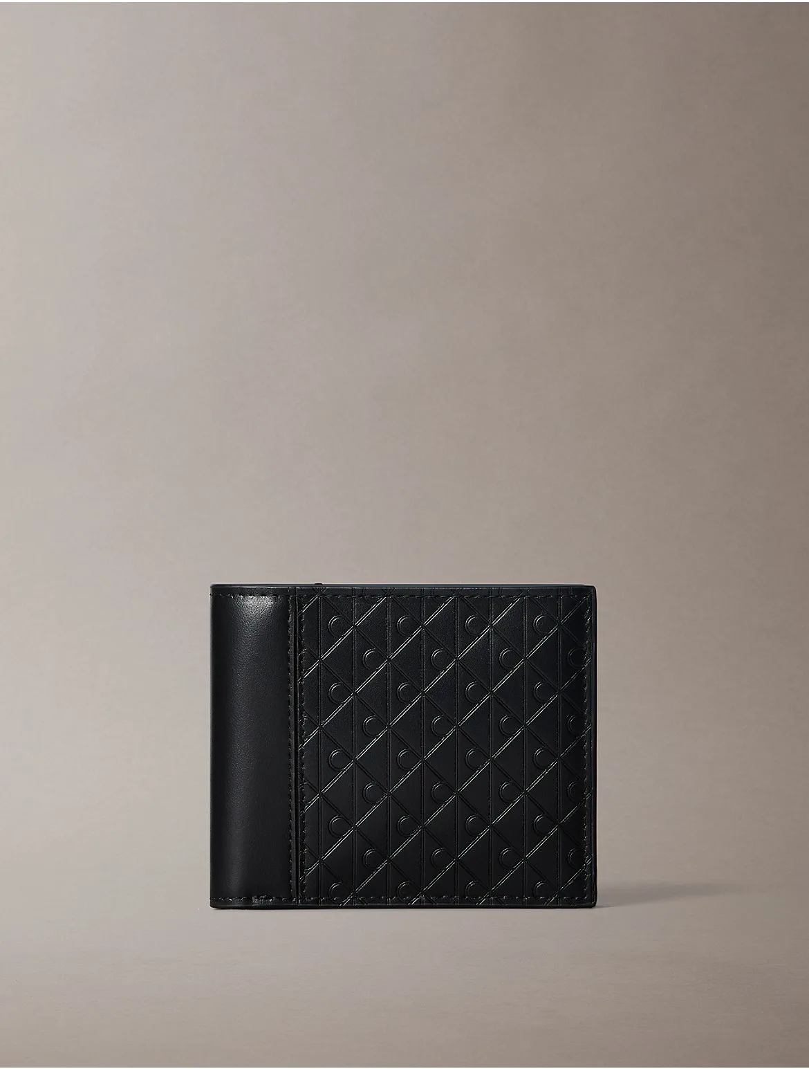 Allover Emblem Logo Bifold Wallet with Coin Pouch by Calvin Klein