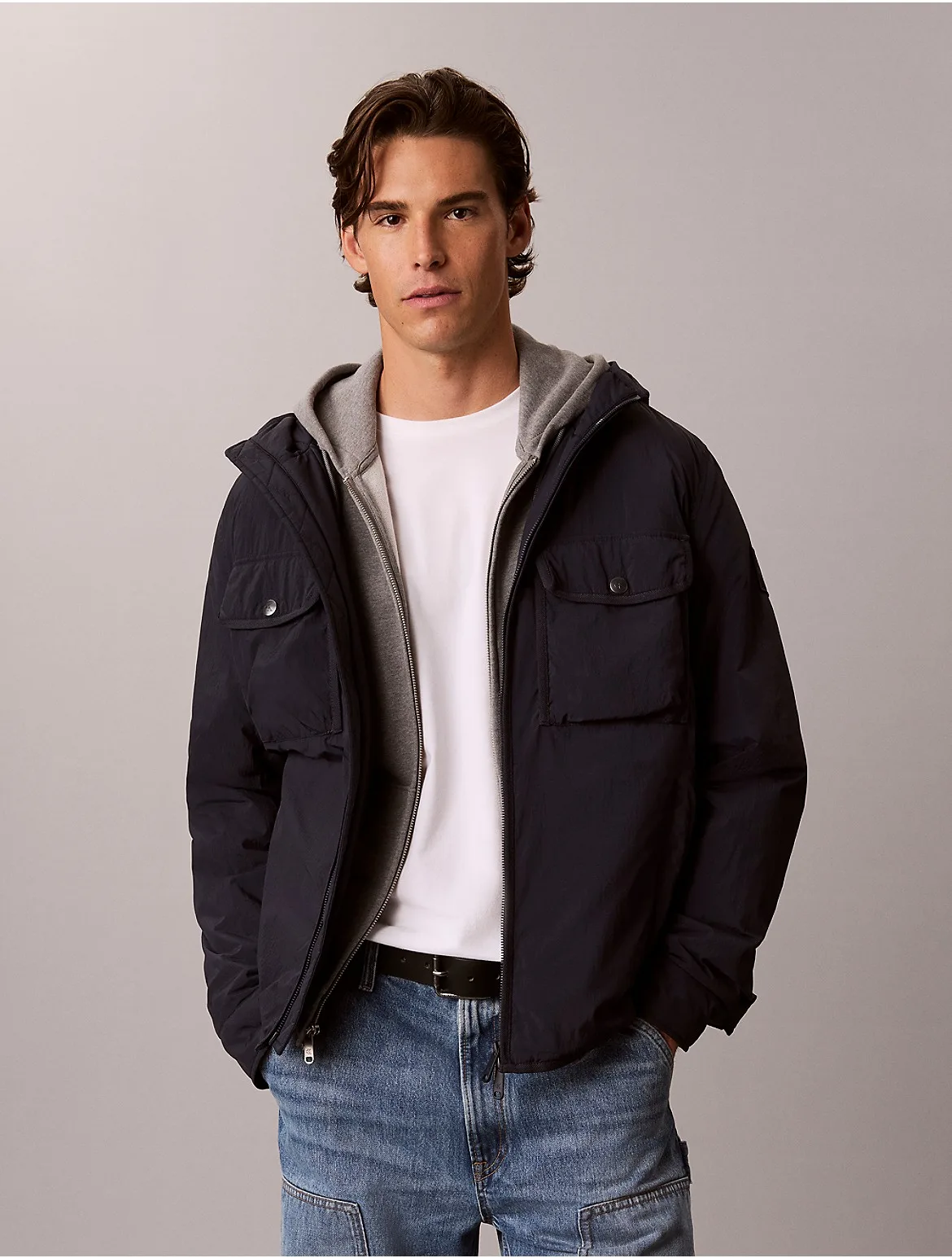 Crinkle Nylon Puffer Jacket by Calvin Klein Jeans