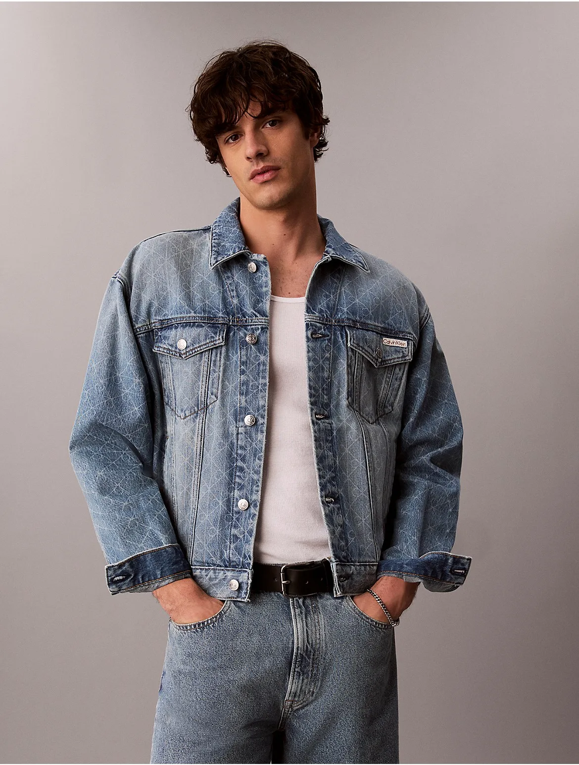 Emblem Logo 90s Trucker Jacket by Calvin Klein Jeans