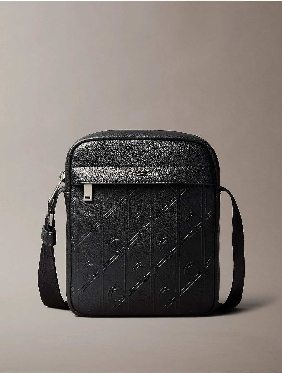 Debossed Emblem Logo Reporter Bag by Calvin Klein