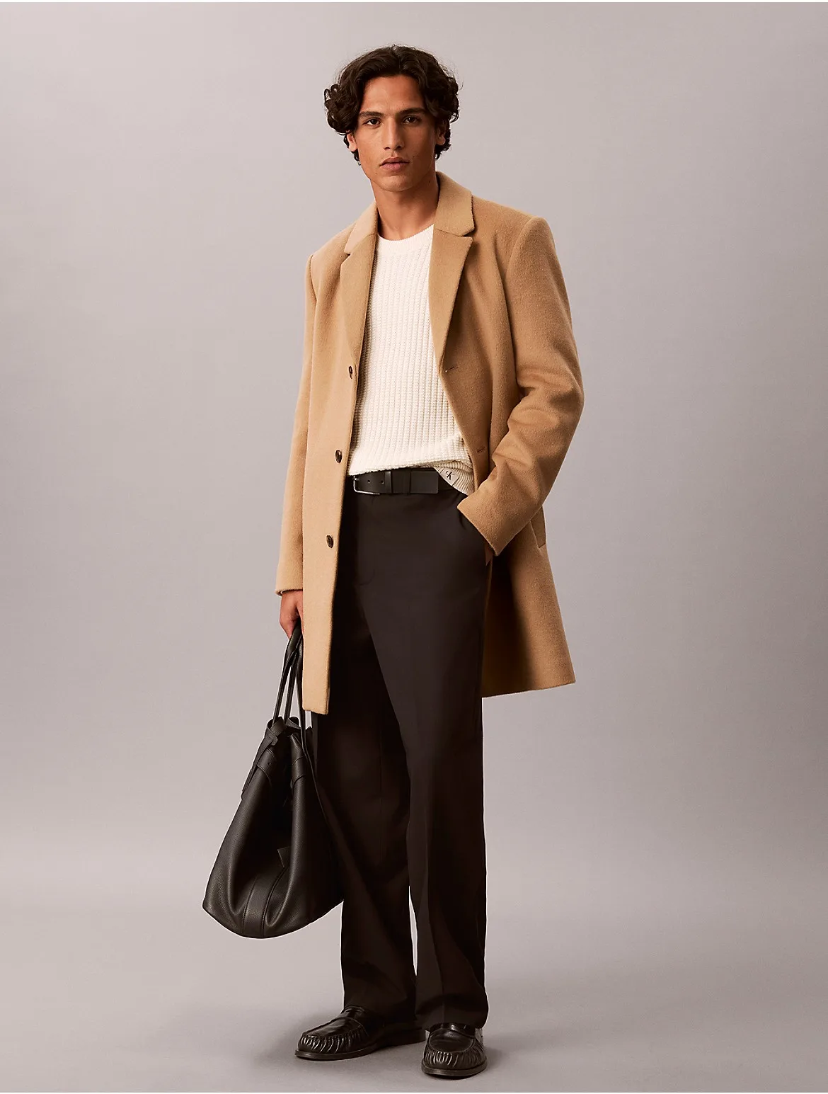 Wool Blend Overcoat by Calvin Klein