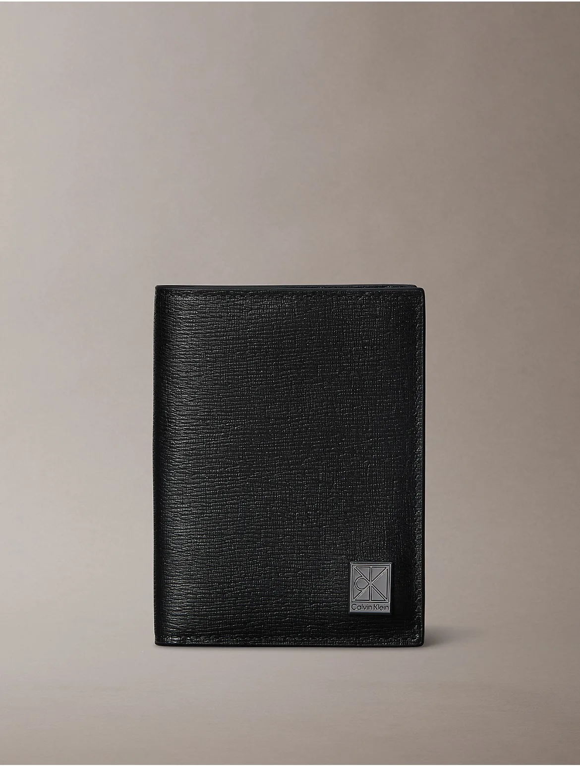 Emblem Logo Hardware Coin Wallet by Calvin Klein