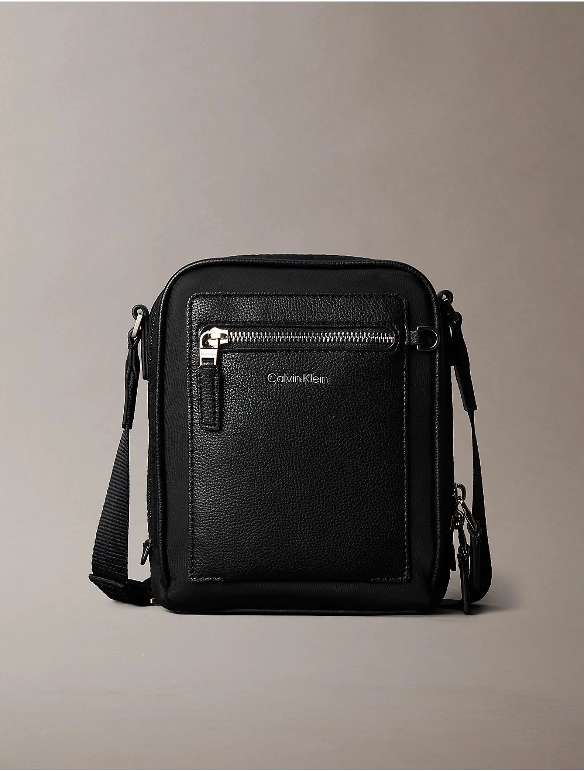 Hardware Logo Mixed Reporter Bag by Calvin Klein