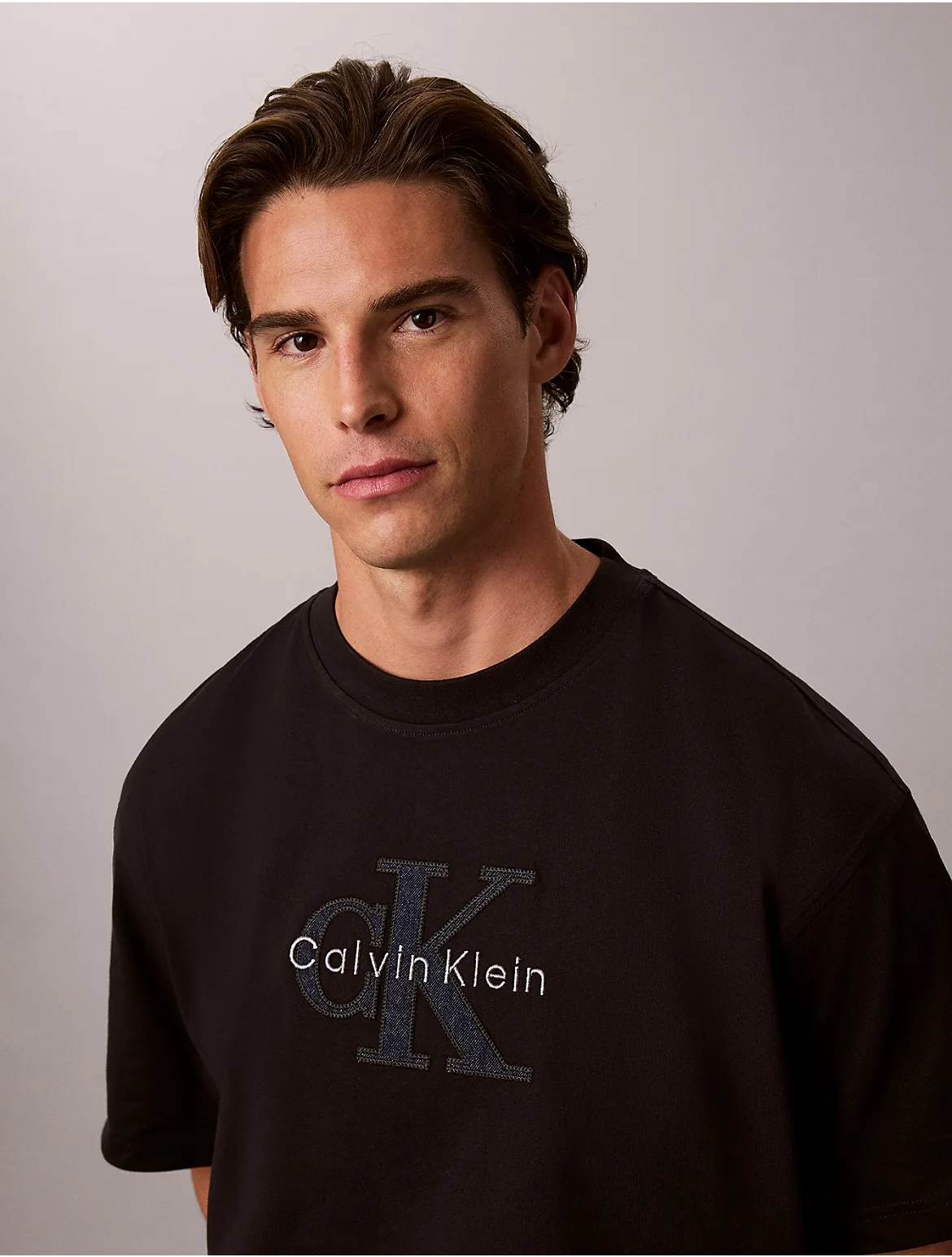 Relaxed Denim Monologo Tee by Calvin Klein Jeans