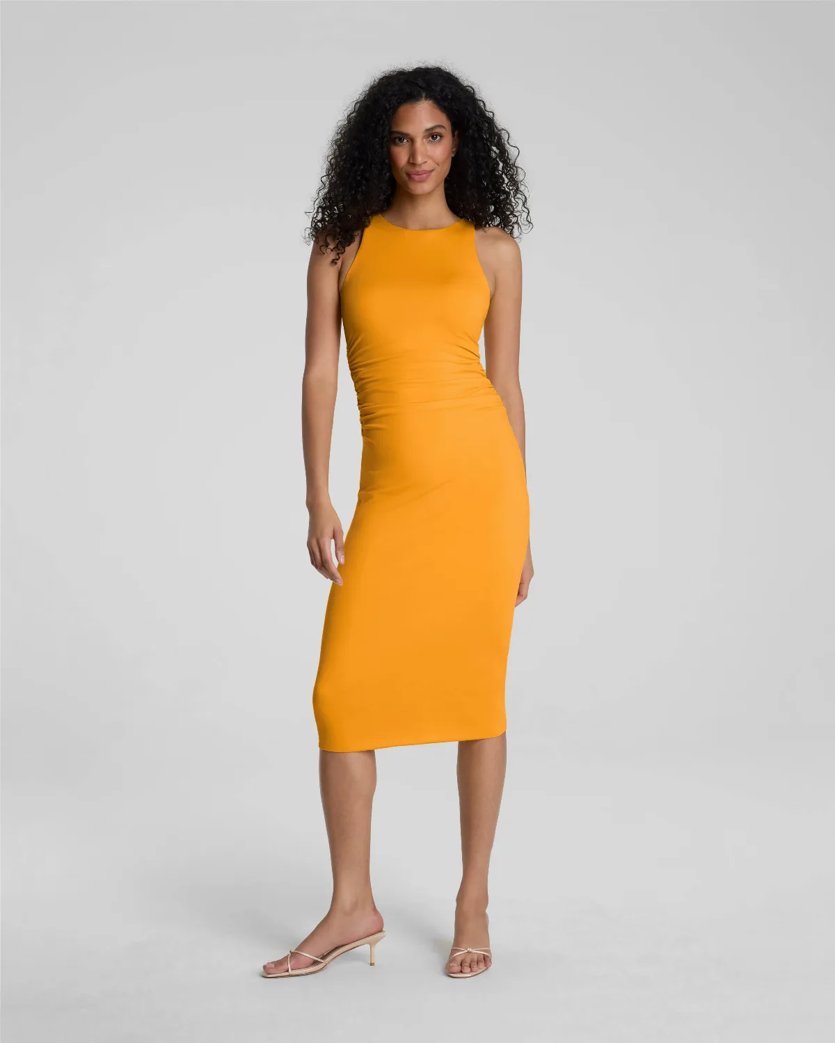SPANXsmooth® Jersey High Neck Ruched Midi Dress by SPANX