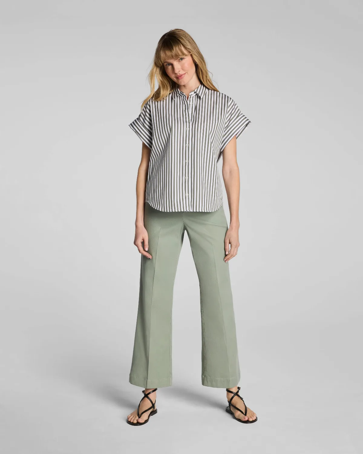 SPANXsupersmooth® Stretch Twill Cropped Easy Flare Pants by SPANX