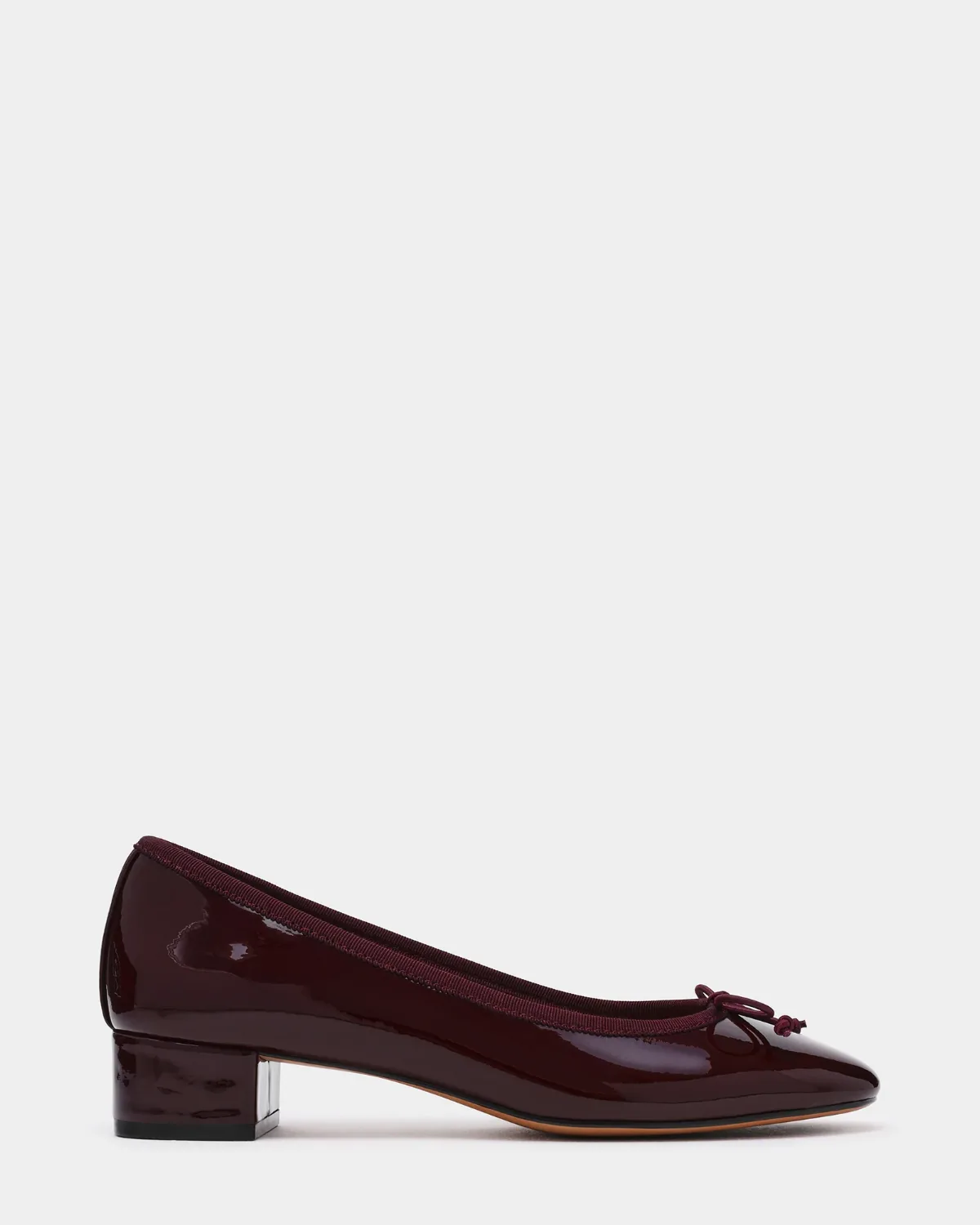 Steffi Dark Cherry Patent Block Heels - Leather by Steve Madden