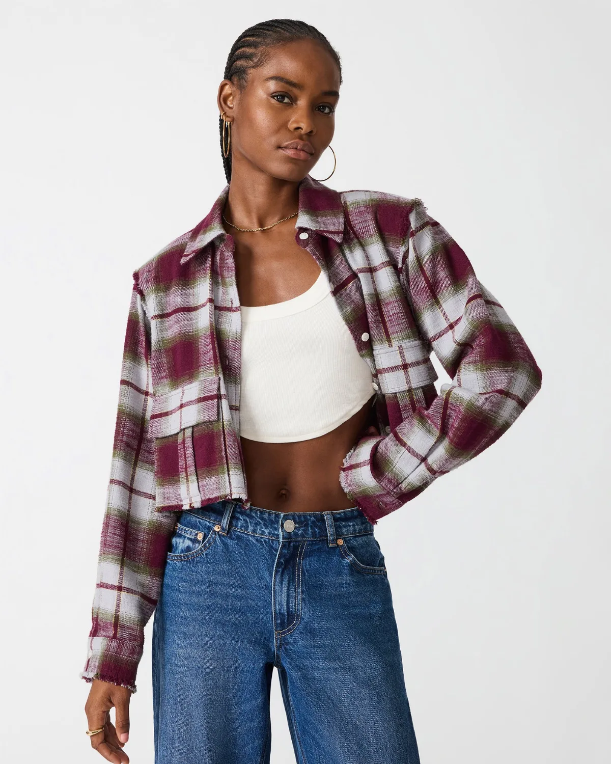 Marlow Top Long Sleeve Button Up - Cotton by Steve Madden
