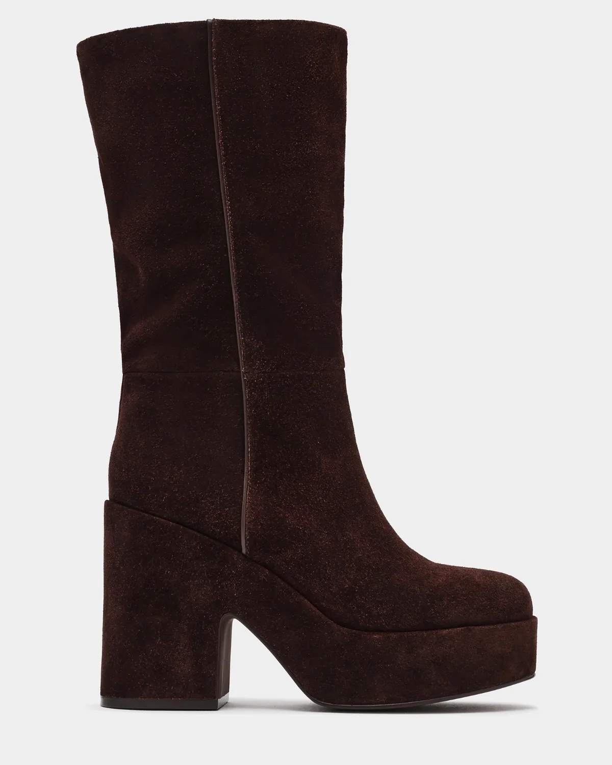 Titan Block Heel Boots - Suede - Leather by Steve Madden
