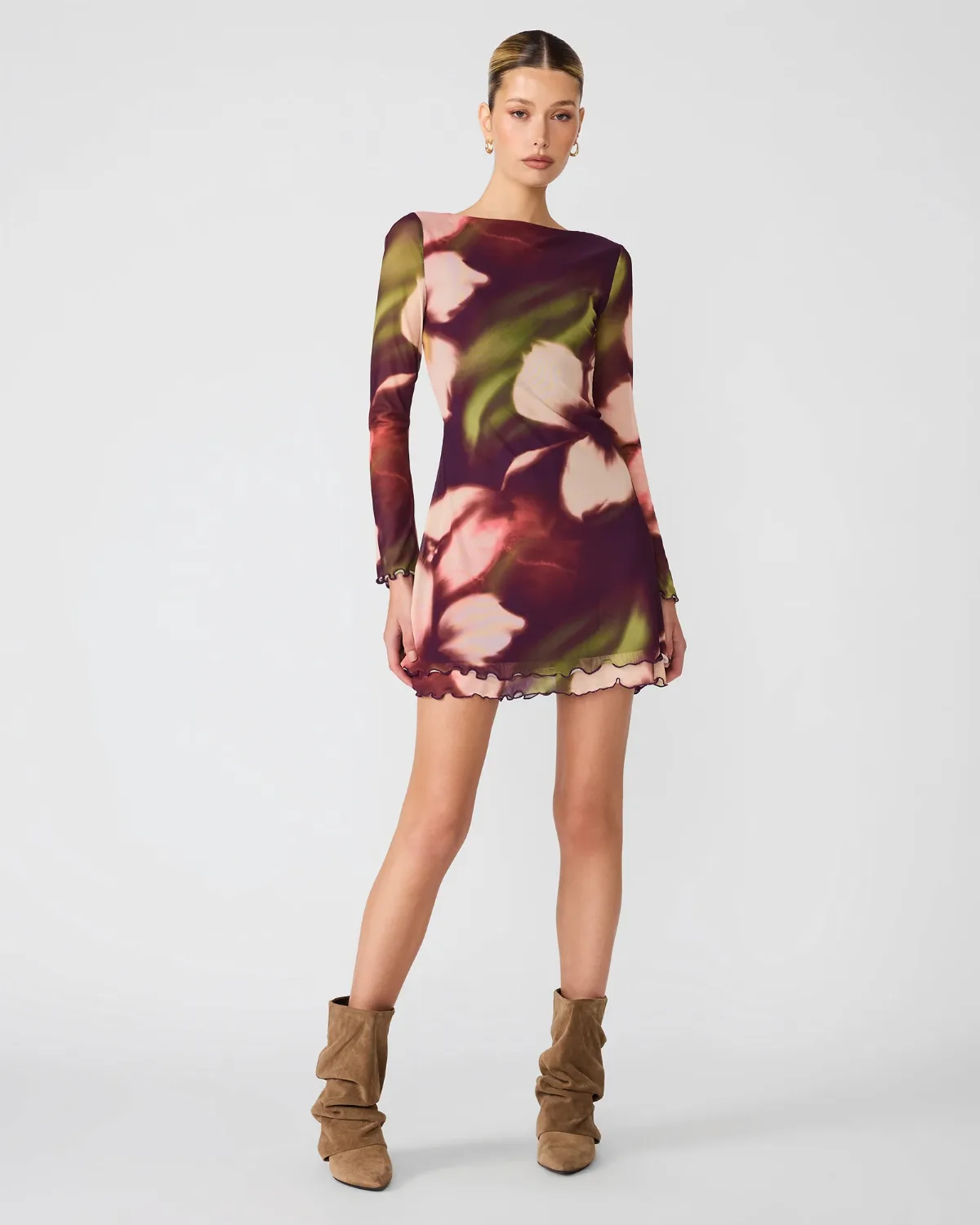 Larisa Dress Long Sleeve Mesh Dresses - Polyester/Elastane by Steve Madden