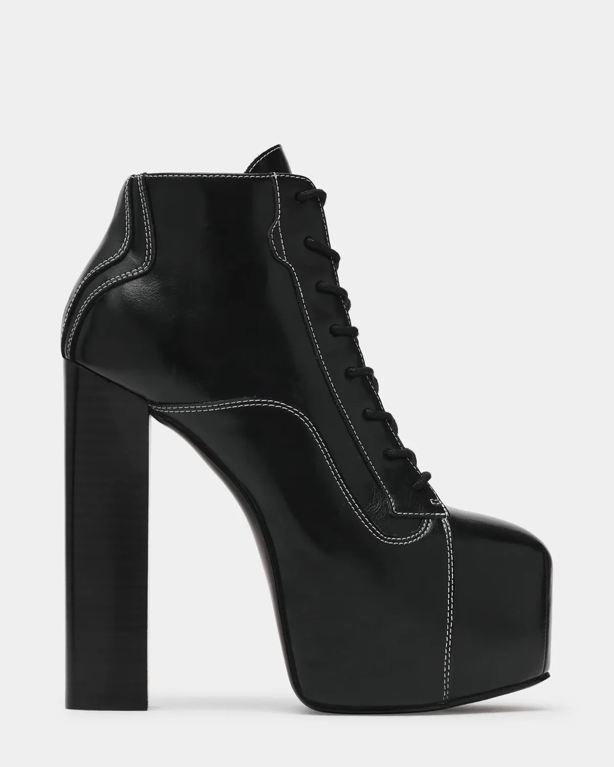 Shaina Block Heel Booties - Leather