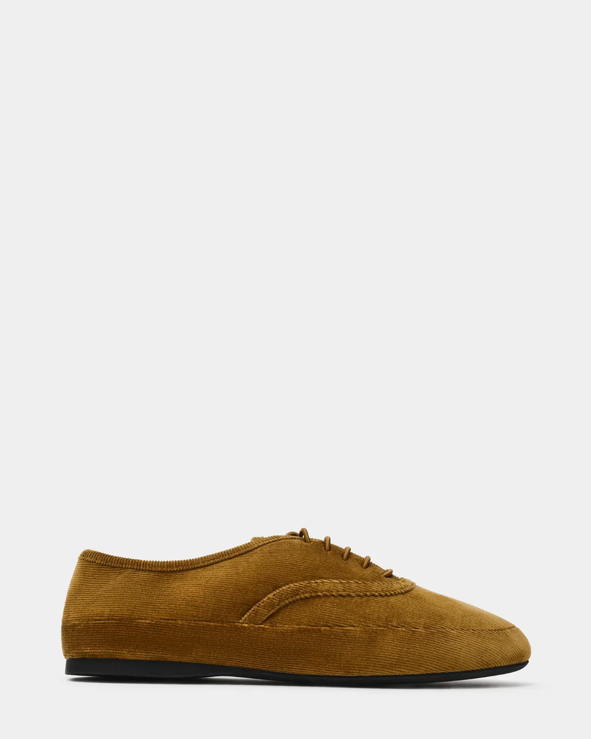 Jago Lace-Up Flats - Corduroy - Leather by Steve Madden