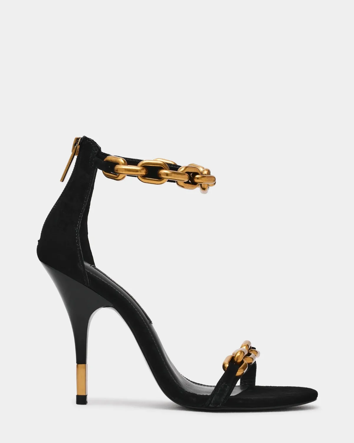 Fay Gold Detail Heels - Suede - Leather by Steve Madden