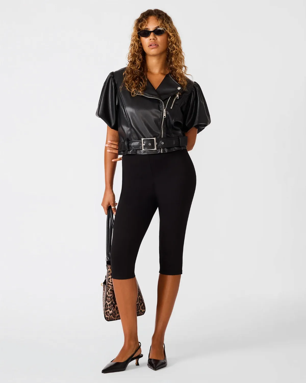 Madlin Jacket Short Sleeve Faux Leather Jackets & Coats by Steve Madden