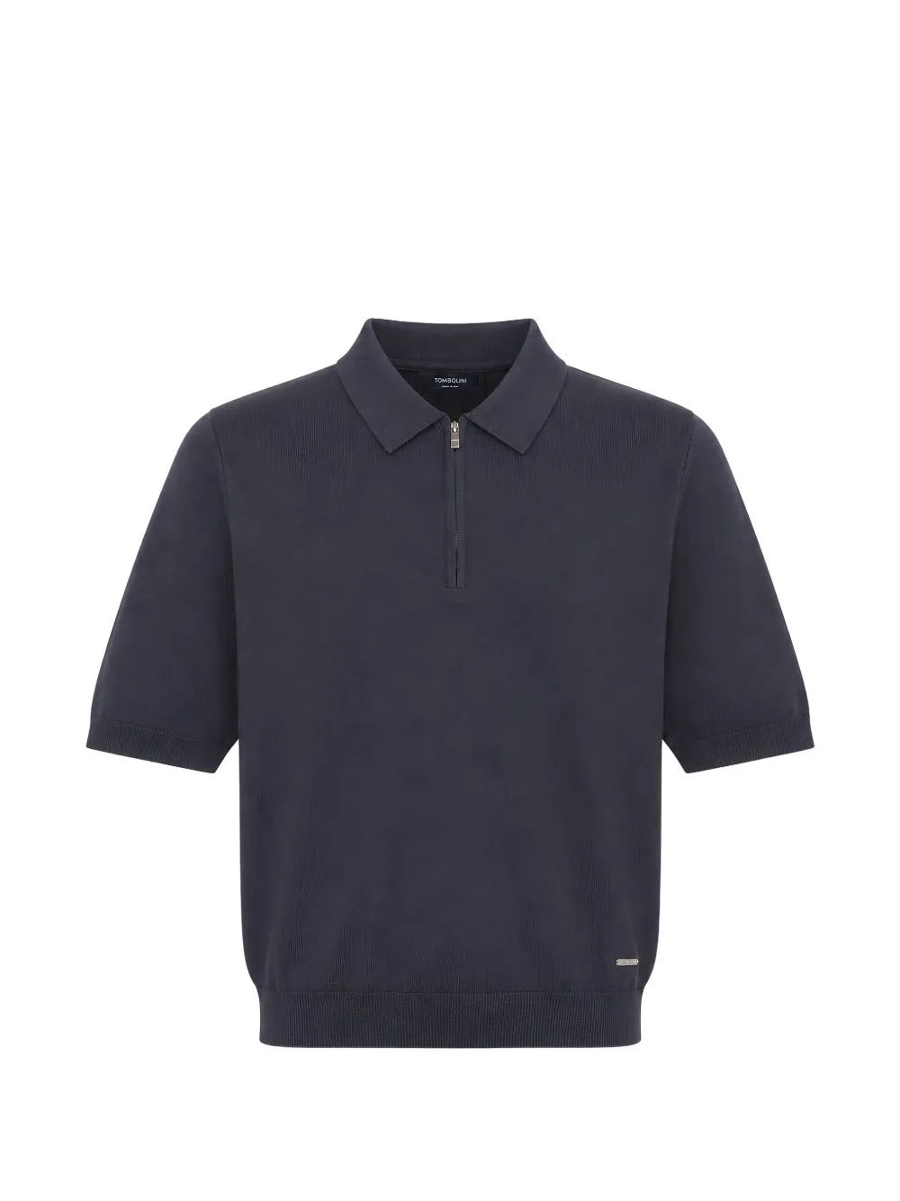 Zip-Fastening Short-Sleeve Polo Shirt by Tombolini
