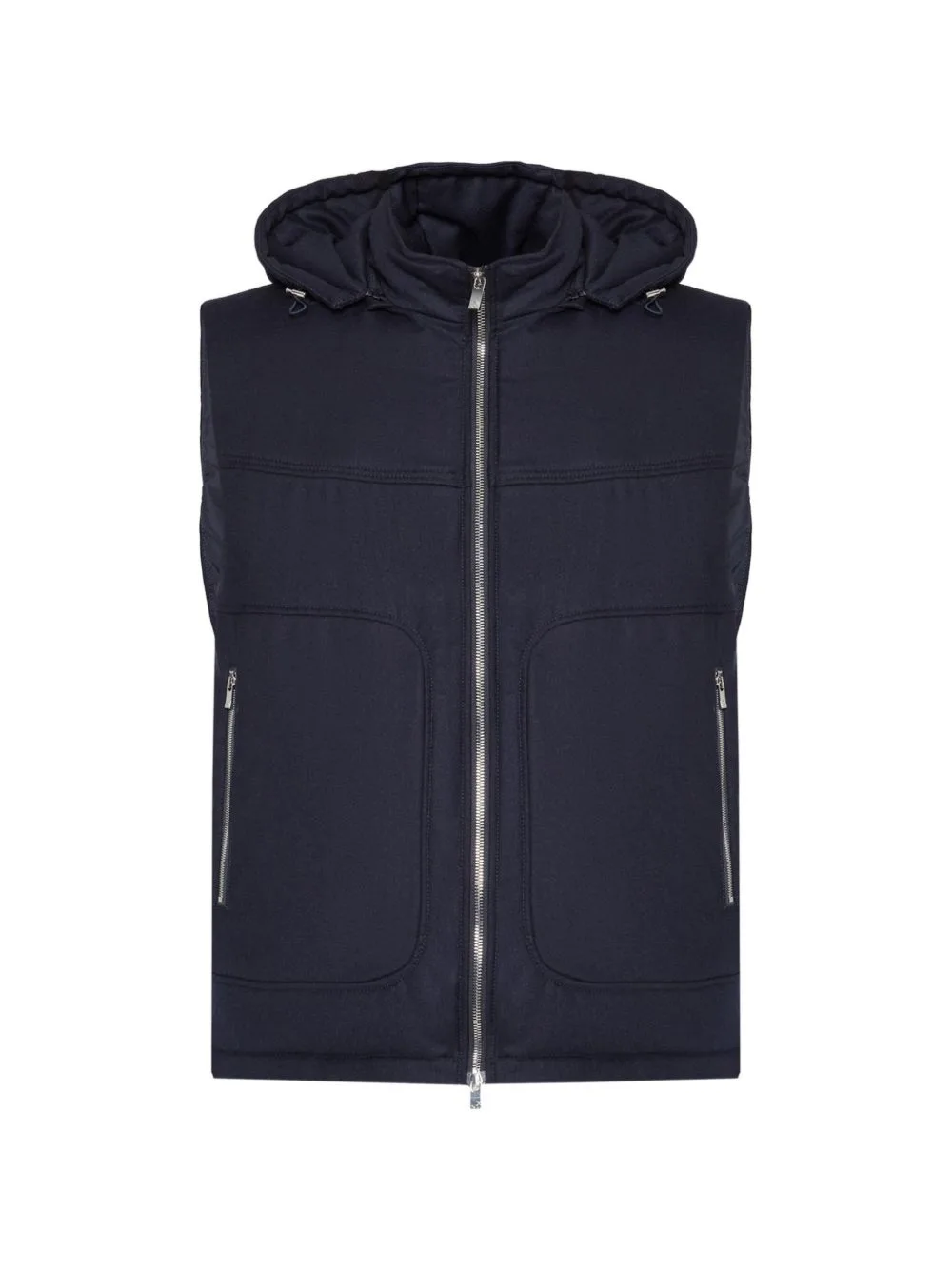 Hooded Zip-Fastening Gilet by Tombolini