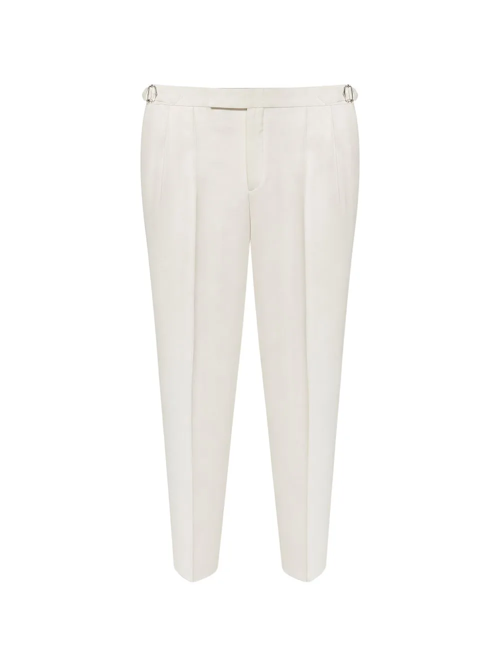 Buckle-Fastening Tapered Trousers