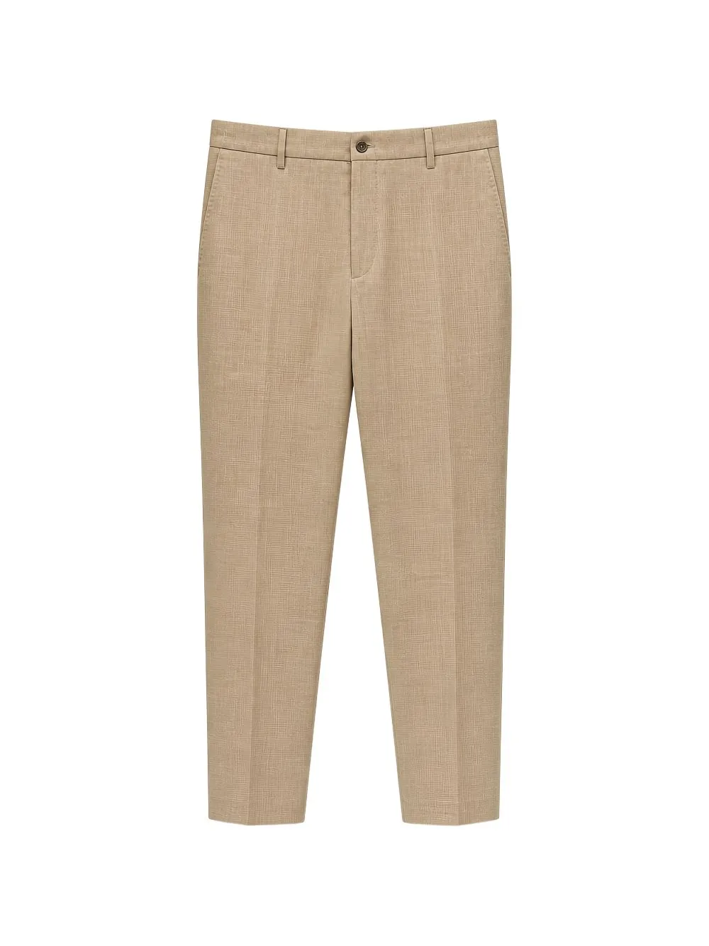 Pressed-Crease Straight-Leg Trousers