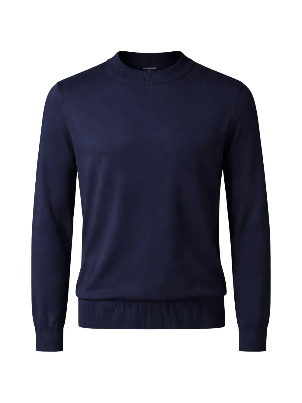 Ribbed-Trim Crew-Neck Sweater by Pal Zileri