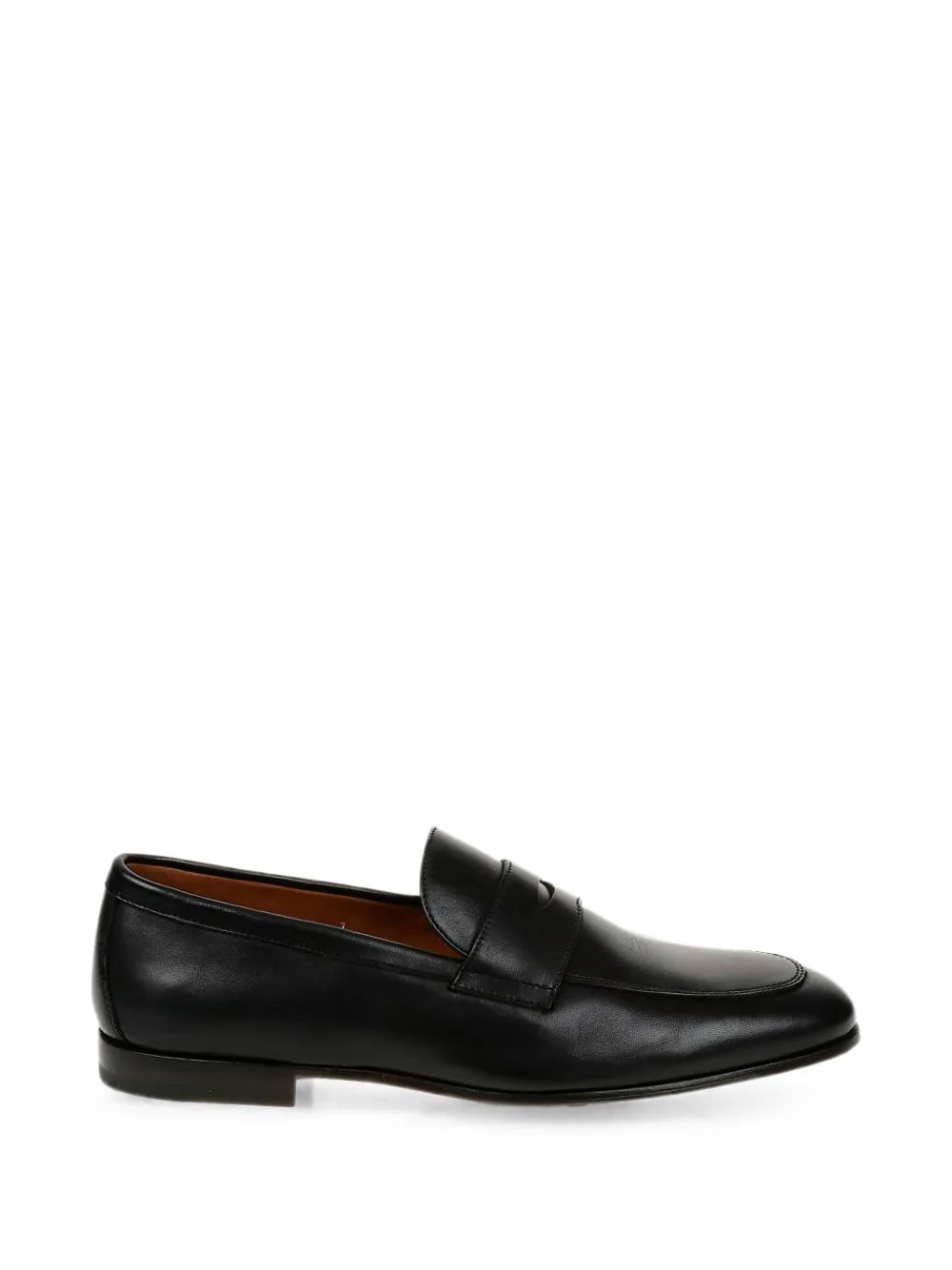 Penny-Slot Almond-Toe Loafers