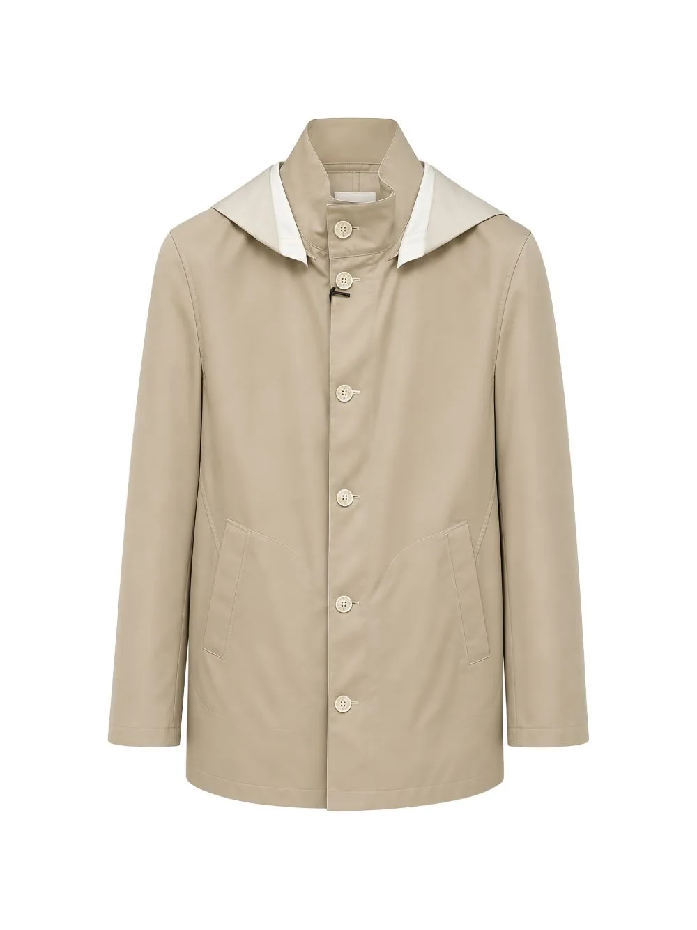 Hooded Button-Up Coat