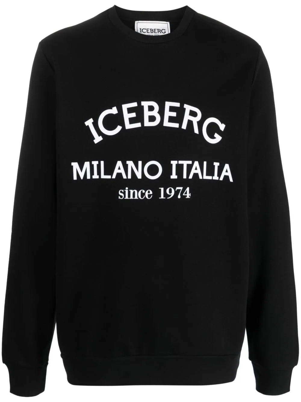 Logo-Print Cotton Sweatshirt by Iceberg