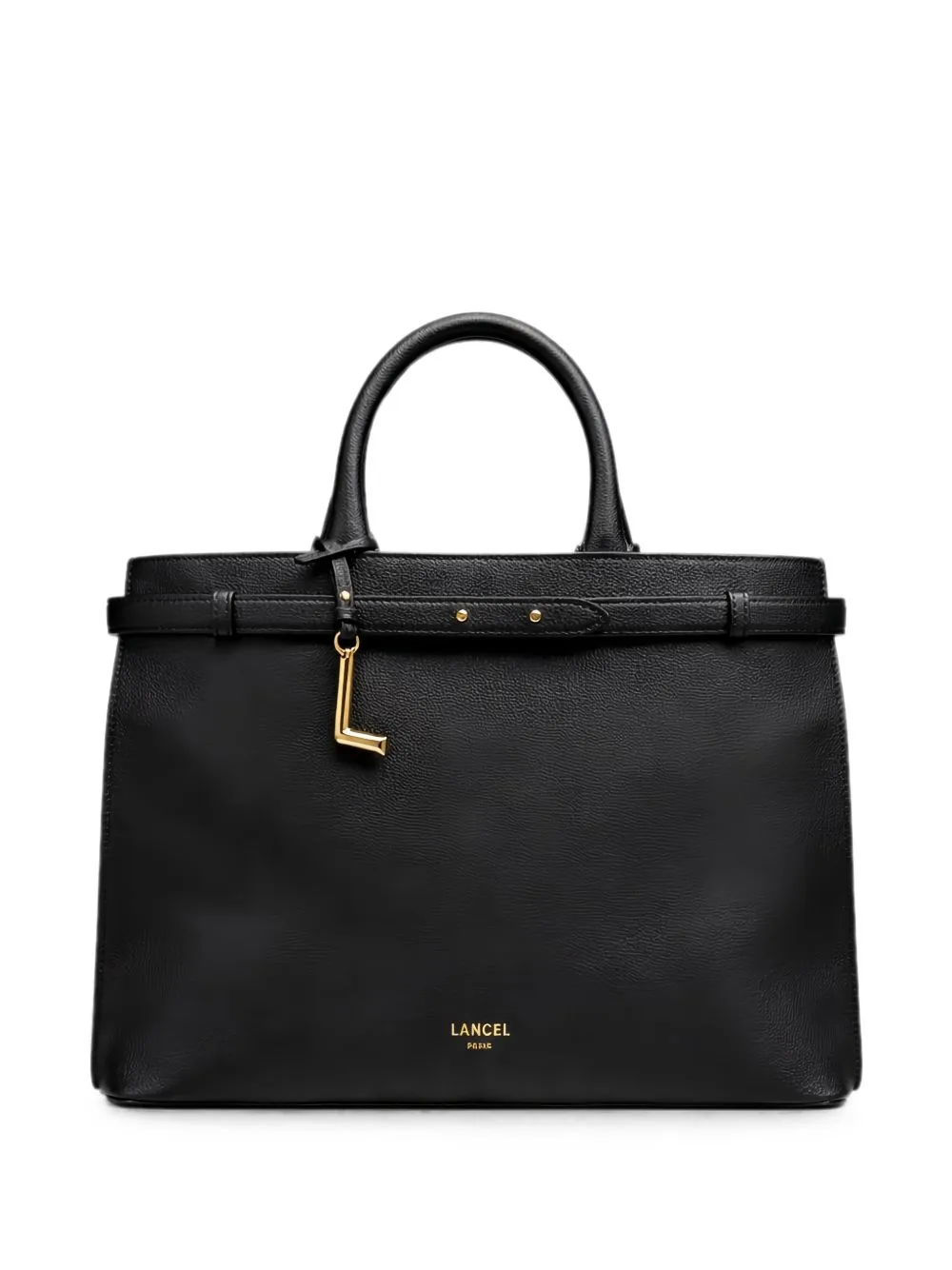 Faubourg Logo-Charm Grained-Leather Tote Bag by Lancel