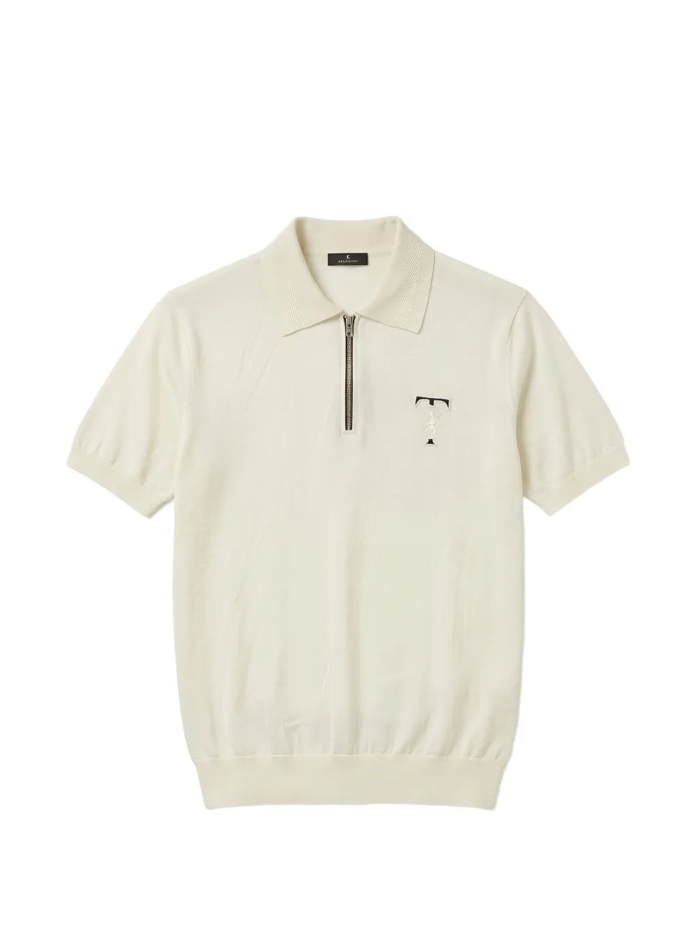 Quarter-Zip Logo-Embroidered Polo Shirt by Tombolini