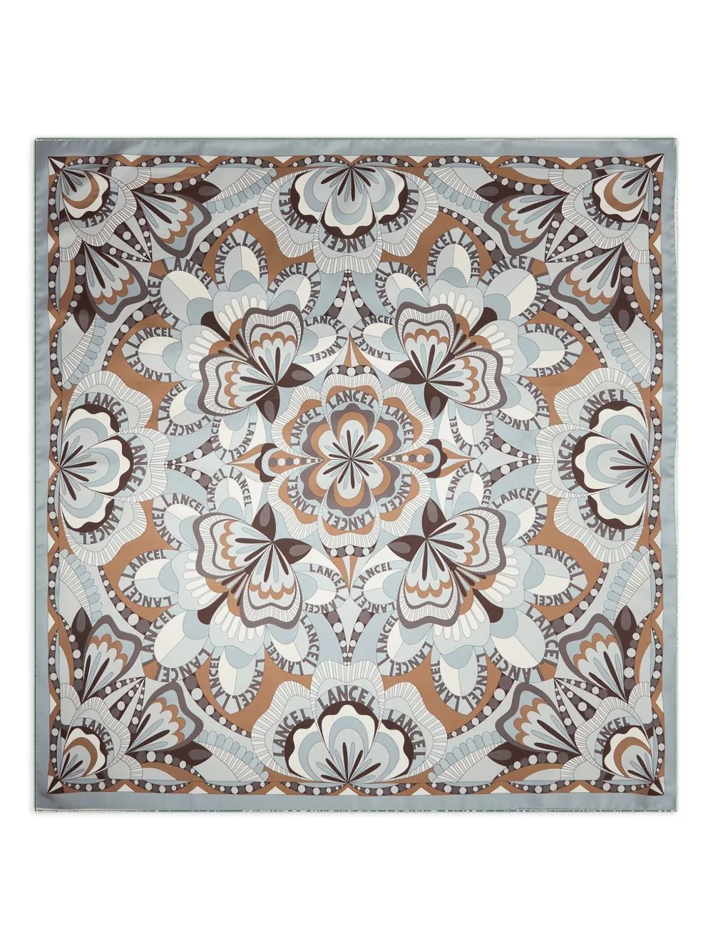 Floral-Motif Silk Scarf by Lancel