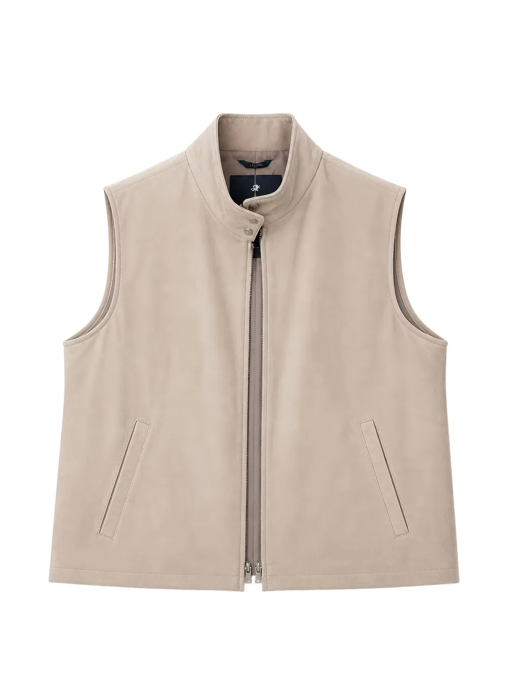 High-Neck Zip-Up Gilet by Tombolini